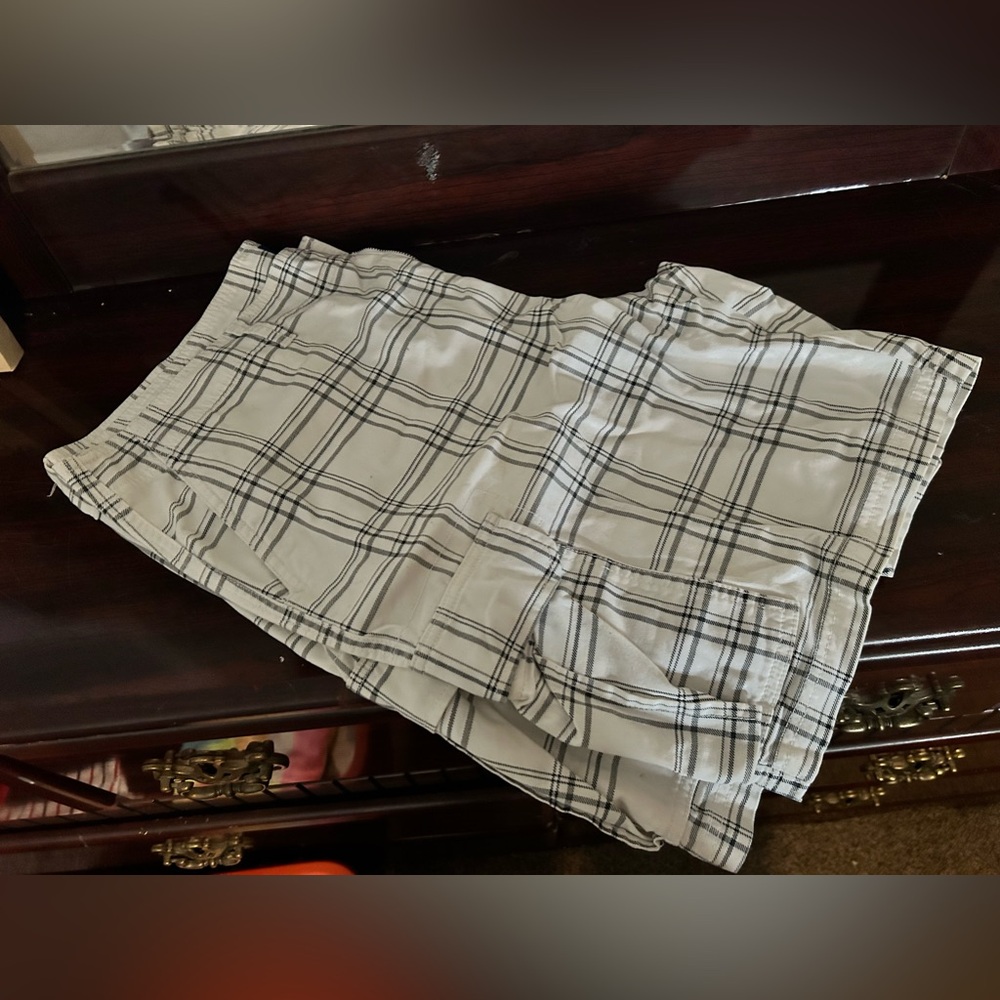 Plaid Cargo Shorts